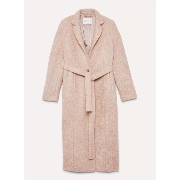 1-01 BABATON Markosian Coat Mohair Wool Midi Myth Cream Aritzia - Picture 7 of 16